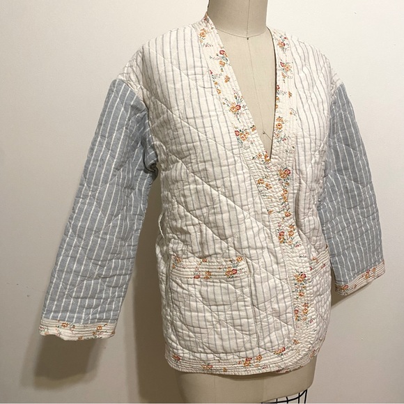 Madewell X The New Denim Project quilted patchwork wrap jacket, size XS - Picture 9 of 12